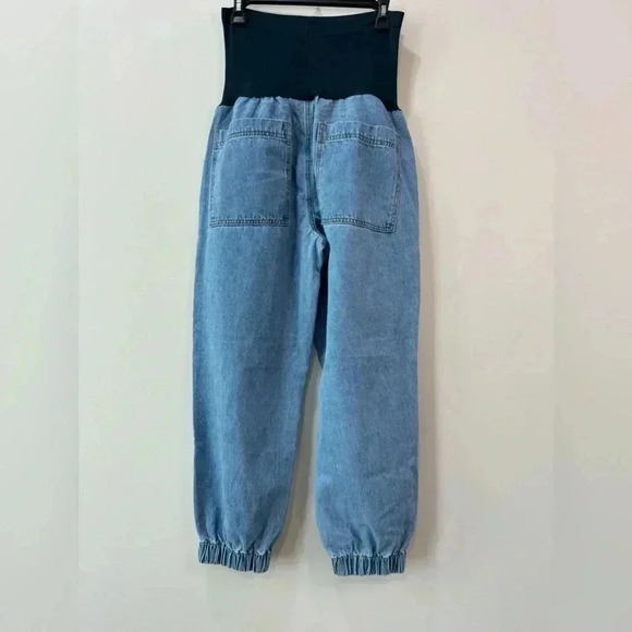 Indigo Poppy XL Maternity Jeans with Elastic Ankle and Belly Band - Picture 7 of 14